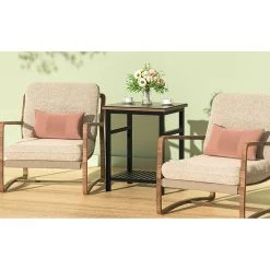 Nightstand, End Table, Bamboo Nightstand Bedside Table, Side Table For Bedroom Living Room Lounge, Space Saving, Easy To Assemble, NS-537 (Baking Paint) -Bedroom Furniture Shop fbf67fe8436a4b82a1d64e0208660ac8