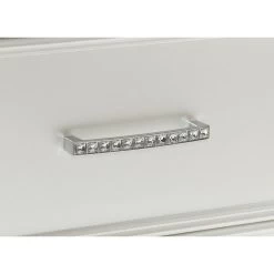 Glamourous Bedroom 1pc Nightstand Pearl White Metallic Finish Silver Glitter Trim Wooden Furniture White -Bedroom Furniture Shop fd11af5e525a4a249cd0cbd6635cc6e2