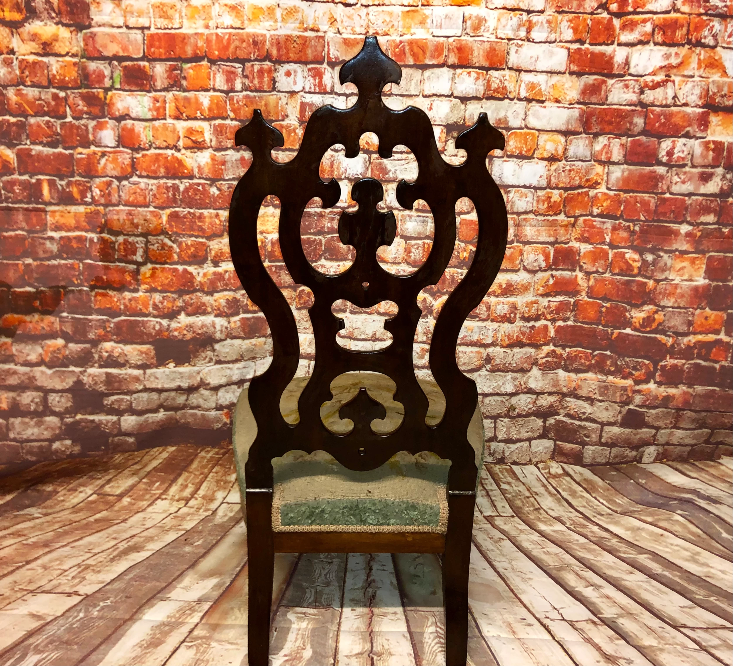 Unknown French Gothic 19th Century Bedroom Chair 6 Unknown French Gothic 19th Century Bedroom Chair - Image 4