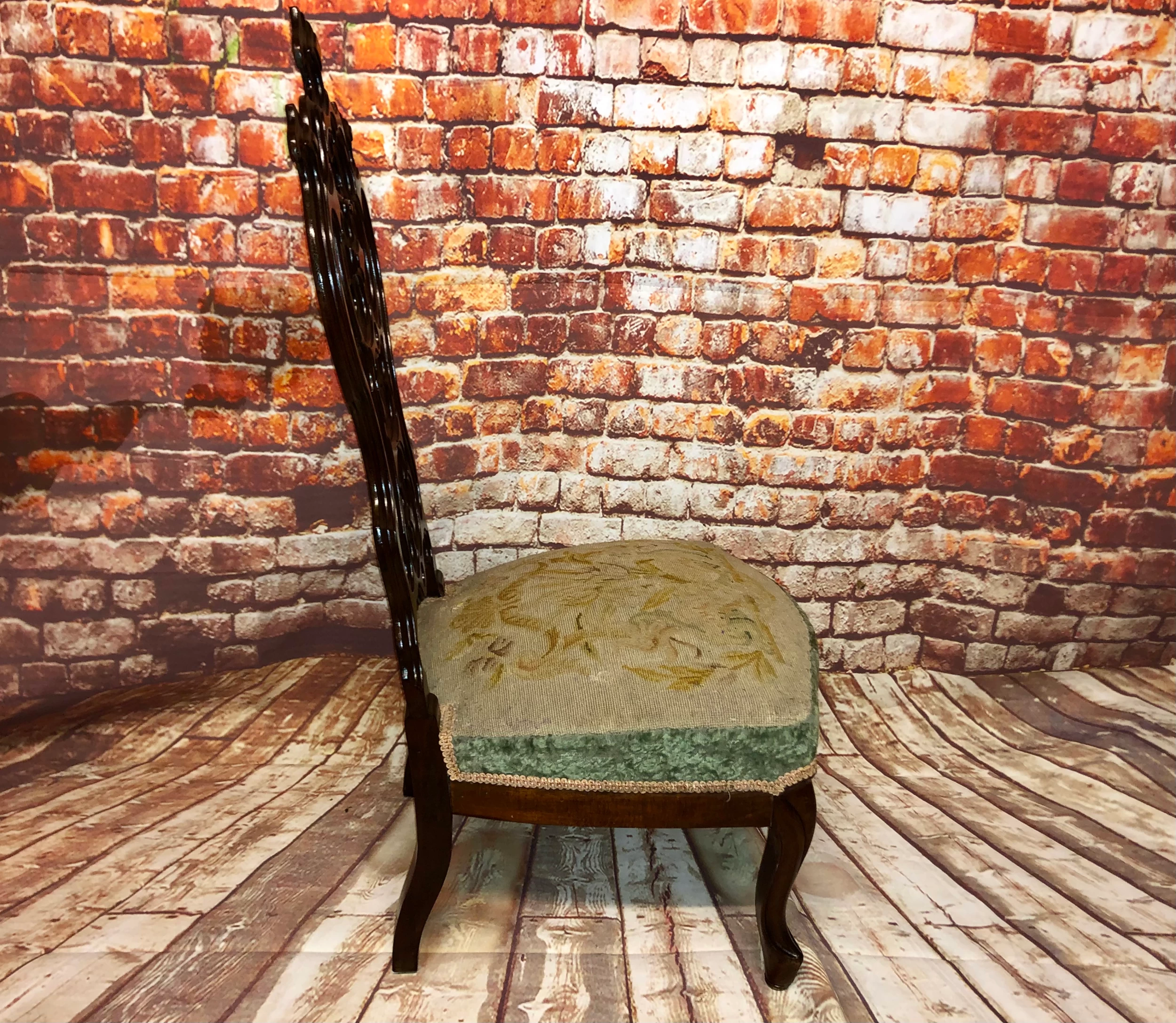 Unknown French Gothic 19th Century Bedroom Chair 9 Unknown French Gothic 19th Century Bedroom Chair - Image 7