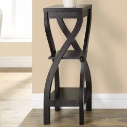 Accent Table / Side / End / Plant Stand / Square / Living Room / Bedroom / Laminate / Brown / Contemporary / Modern - Monarch Specialties I 2478