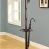 Coat Rack / Hall Tree / Free Standing / 6 Hooks / Entryway / 71"H / Umbrella Holder / Bedroom / Wood / Brown / Contemporary / Modern - Monarch Specialties I 2005 1 Coat Rack / Hall Tree / Free Standing / 6 Hooks / Entryway / 71"H / Umbrella Holder / Bedroom / Wood / Brown / Contemporary / Modern - Monarch Specialties I 2005 -Bedroom Furniture Shop httpssep.yimg .comaytotallyfurniturecappuccino solid wood coat rack w an umbrella holder monarch specialty i 2005 16