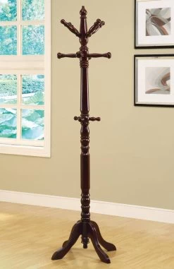 Coat Rack / Hall Tree / Free Standing / 11 Hooks / Entryway / 73"H / Bedroom / Wood / Brown / Transitional - Monarch Specialties I 2011