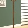 Coat Rack / Hall Tree / Free Standing / 9 Hooks / Entryway / 69"H / Bedroom / Wood / Brown / Contemporary / Modern - Monarch Specialties I 2003 -Bedroom Furniture Shop httpssep.yimg .comaytotallyfurnitureoak contemporary solid wood coat rack monarch specialty i 2003 16
