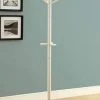 Coat Rack / Hall Tree / Free Standing / 9 Hooks / Entryway / 69"H / Bedroom / Wood / White / Contemporary / Modern - Monarch Specialties I 2002 -Bedroom Furniture Shop httpssep.yimg .comaytotallyfurniturewhite contemporary solid wood coat rack monarch specialty i 2002 16