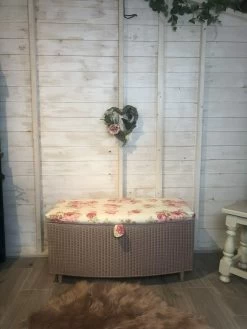 Lloyd Loom Ottoman Reupholstered Flower Rose Design Bedroom Storage Bathroom Storage Spare Room Furniture Country Cottage -Bedroom Furniture Shop lloyd loom ottoman reupholstered flower rose design bedroom storage bathroom storage spare room furniture country cottage sku59785112 0 2