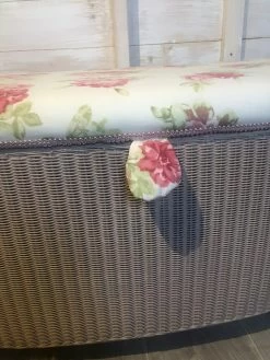 Lloyd Loom Ottoman Reupholstered Flower Rose Design Bedroom Storage Bathroom Storage Spare Room Furniture Country Cottage -Bedroom Furniture Shop lloyd loom ottoman reupholstered flower rose design bedroom storage bathroom storage spare room furniture country cottage sku59785112 0 3