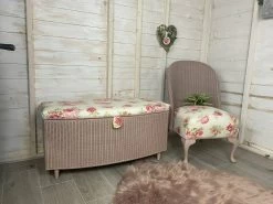 Lloyd Loom Ottoman Reupholstered Flower Rose Design Bedroom Storage Bathroom Storage Spare Room Furniture Country Cottage -Bedroom Furniture Shop lloyd loom ottoman reupholstered flower rose design bedroom storage bathroom storage spare room furniture country cottage sku59785112 0 8