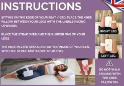 Memory Foam Knee Pillow - Adjustable Strap -Bedroom Furniture Shop memory foam knee pillow adjustable strap 4