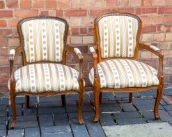 Pair Of Armchairs Louis XV Style French Parlour Armchairs Vintage French Empire Library Chairs Living Room Chairs Bedroom Hallway Chairs Mcm -Bedroom Furniture Shop pair of armchairs louis xv style french parlour armchairs vintage french empire library chairs living room chairs bedroom hallway chairs mcm sku13997904 0 3