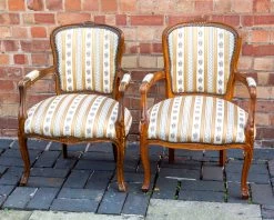 Pair Of Armchairs Louis XV Style French Parlour Armchairs Vintage French Empire Library Chairs Living Room Chairs Bedroom Hallway Chairs Mcm -Bedroom Furniture Shop pair of armchairs louis xv style french parlour armchairs vintage french empire library chairs living room chairs bedroom hallway chairs mcm sku13997904 0 4