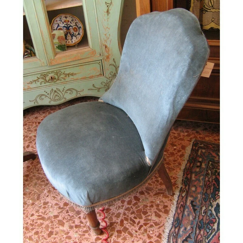 Unknown Pair Of Bedroom Armchairs From The End Of The 19th Century 3 Unknown Pair Of Bedroom Armchairs From The End Of The 19th Century