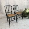 Unknown Pair Of Cane Seat Decorative Ebonised Napoleon III Hand Painted Bedroom Chairs -Bedroom Furniture Shop pair of cane seat decorative ebonised napoleon iii hand painted bedroom chairs sku62642780 0