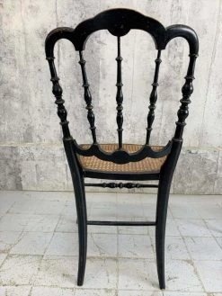 Unknown Pair Of Cane Seat Decorative Ebonised Napoleon III Hand Painted Bedroom Chairs -Bedroom Furniture Shop pair of cane seat decorative ebonised napoleon iii hand painted bedroom chairs sku62642780 0 4