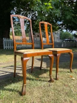 Unknown Pair Of Early 20th Century Occasional Walnut Dining Bedroom Chairs -Bedroom Furniture Shop pair of early 20th century occasional walnut dining bedroom chairs sku52484550 0 6