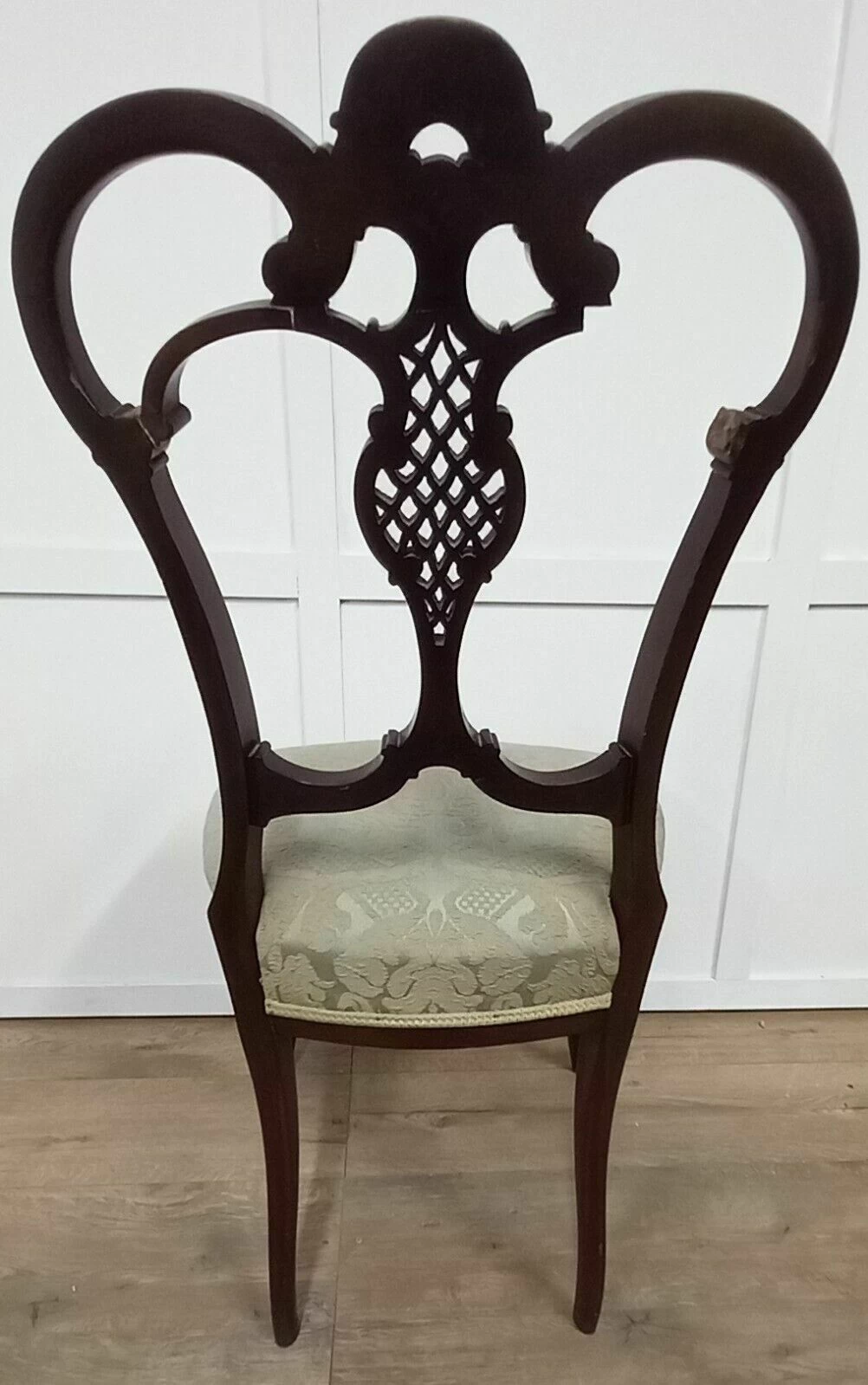 Pair Of Edwardian Walnut Framed Bedroom Chairs For Restoration/Repair 4 Pair Of Edwardian Walnut Framed Bedroom Chairs For Restoration/Repair - Image 2