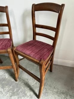 Pair Of Vintage French Walnut Bedroom Accent Chairs -Bedroom Furniture Shop pair of vintage french walnut bedroom accent chairs sku72350914 0 3