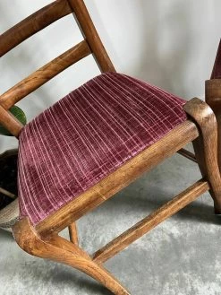 Pair Of Vintage French Walnut Bedroom Accent Chairs -Bedroom Furniture Shop pair of vintage french walnut bedroom accent chairs sku72350914 0 5