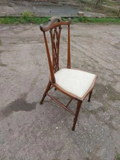 Unknown Pretty Edwardian Hall Side Bedroom Single Chair