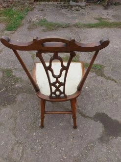 Unknown Pretty Edwardian Hall Side Bedroom Single Chair -Bedroom Furniture Shop pretty edwardian hall side bedroom single chair sku37129917 0 6