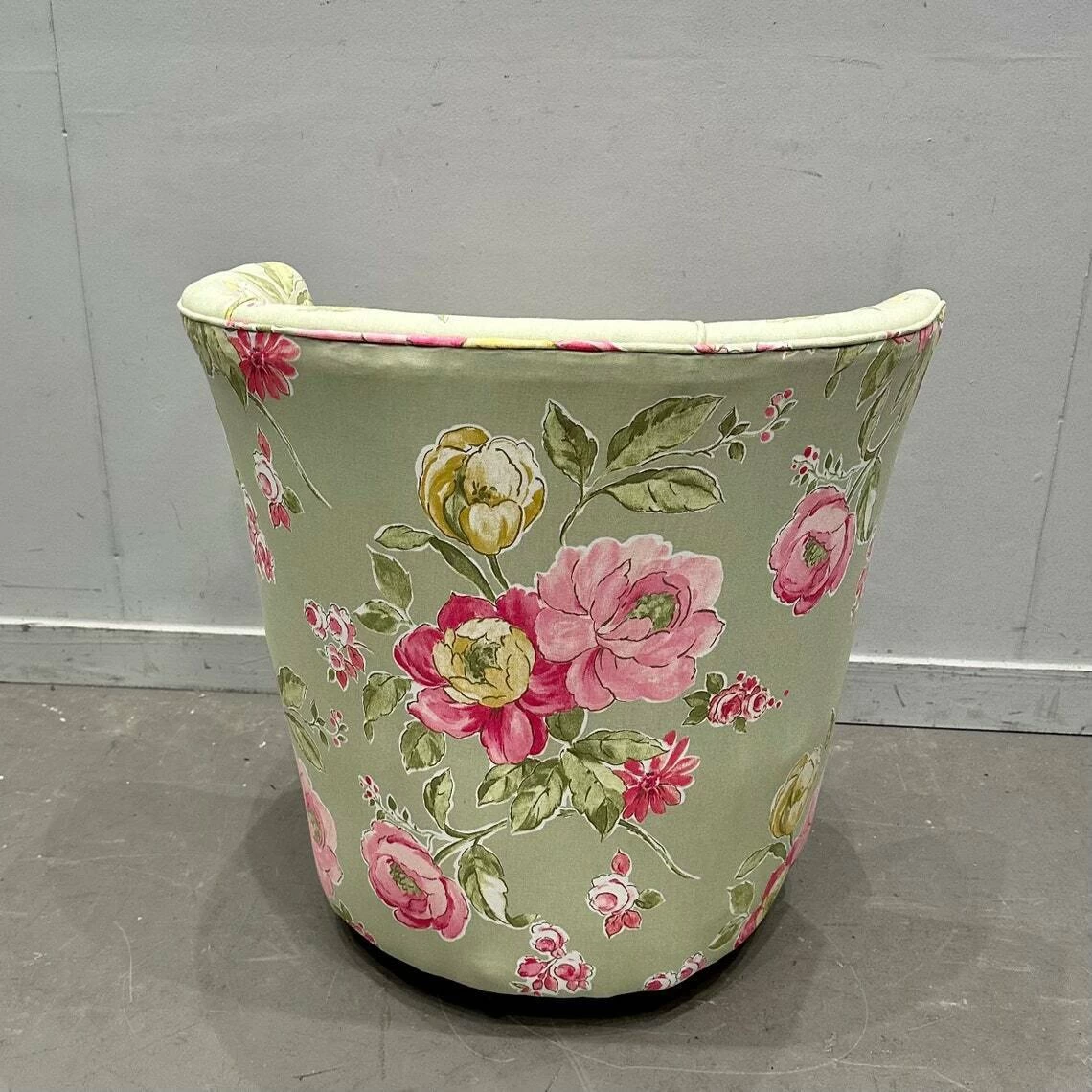 Single 1920/30s Bedroom Chair Professionally Reupholstered In Clarke & Clarke Floral Fabric 6 Single 1920/30s Bedroom Chair Professionally Reupholstered In Clarke & Clarke Floral Fabric - Image 4