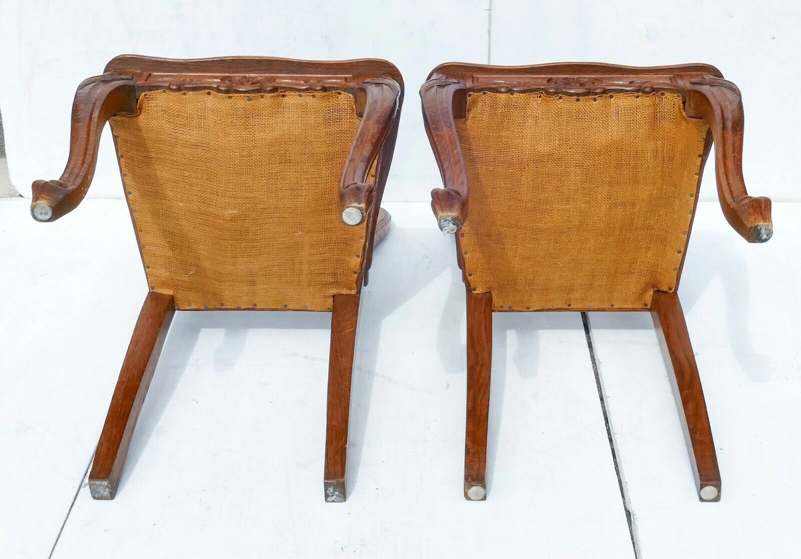 Stunning Pair Of Oak Cerulean Upholstered Bedroom Chairs 9 Stunning Pair Of Oak Cerulean Upholstered Bedroom Chairs - Image 7