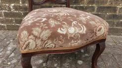 Top Quality Elegant Vintage Upholstered Chair Low Nursing Deep Sprung Bedroom Cabriole Legs -Bedroom Furniture Shop top quality elegant vintage upholstered chair low nursing deep sprung bedroom cabriole legs sku76667591 0 5
