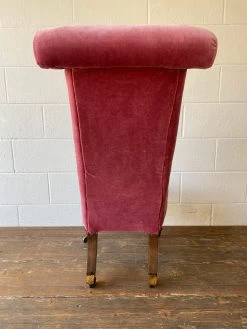 Hot Pink Velvet 19th Century Prayer Chair Bedroom Chair -Bedroom Furniture Shop unprocessed IMG 0639.jpeg 0