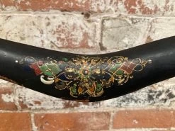 Unknown Victorian Hand Painted Ebonised Balloon Back Occasional Bedroom Accent Chair With Bergere Seat -Bedroom Furniture Shop victorian hand painted ebonised balloon back occasional bedroom accent chair with bergere seat sku75416451 0 4