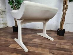 Vintage 1960's Austinsuite Bedroom Stool White Vinyl Frank Guille Mid Century -Bedroom Furniture Shop vintage 1960 s austinsuite bedroom stool white vinyl frank guille mid century sku66913857 0 2