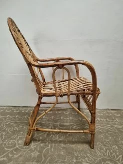 Vintage Bamboo Chair 1970s Rattan Wicker Mid Century Bedroom Chair -Bedroom Furniture Shop vintage bamboo chair 1970s rattan wicker mid century bedroom chair sku45210398 0 5