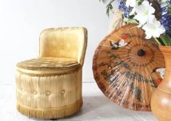 Vintage Bedroom Chair Mustard