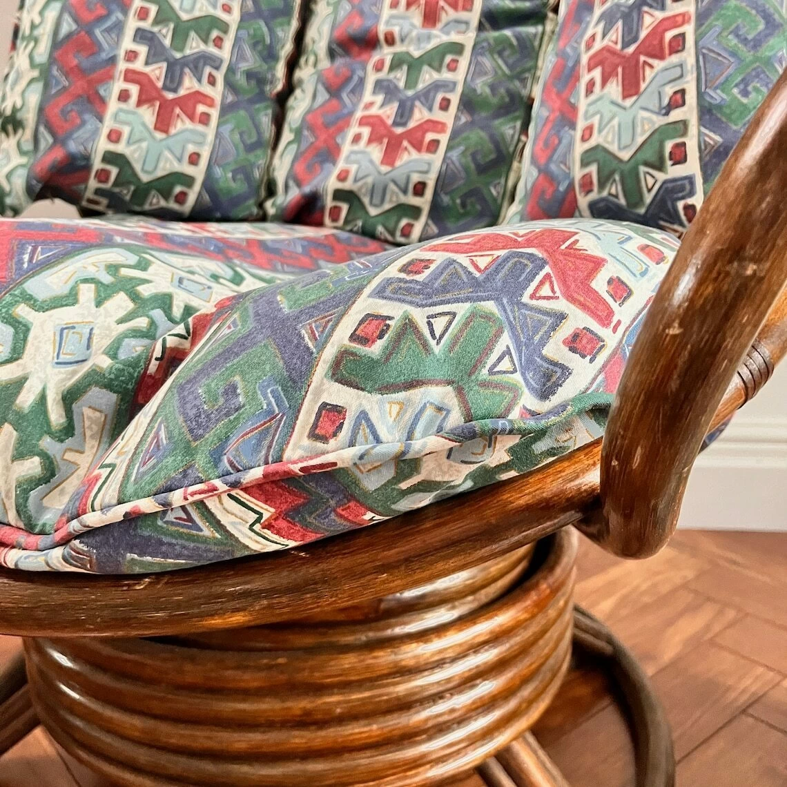 Vintage Cane Chair, Vintage Bamboo Furniture, Cane Swivel Chair, Vintage Egg Chair, Living Room Chair, Bedroom Chair. 8 Vintage Cane Chair, Vintage Bamboo Furniture, Cane Swivel Chair, Vintage Egg Chair, Living Room Chair, Bedroom Chair. - Image 6