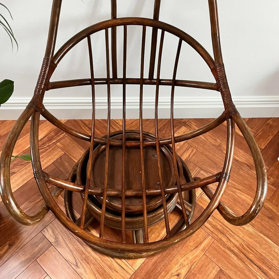 Vintage Cane Chair, Vintage Bamboo Furniture, Cane Swivel Chair, Vintage Egg Chair, Living Room Chair, Bedroom Chair. 10 Vintage Cane Chair, Vintage Bamboo Furniture, Cane Swivel Chair, Vintage Egg Chair, Living Room Chair, Bedroom Chair. - Image 8