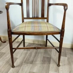 Unknown Vintage Edwardian Mahogany Chair Tartan Seat Retro Teddy Doll Bathroom Bedroom -Bedroom Furniture Shop vintage edwardian mahogany chair tartan seat retro teddy doll bathroom bedroom sku91422503 0 2