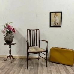 Unknown Vintage Edwardian Mahogany Chair Tartan Seat Retro Teddy Doll Bathroom Bedroom -Bedroom Furniture Shop vintage edwardian mahogany chair tartan seat retro teddy doll bathroom bedroom sku91422503 0 5