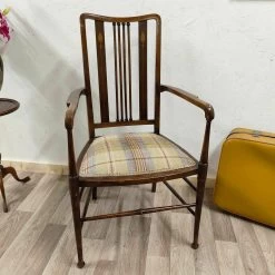 Unknown Vintage Edwardian Mahogany Chair Tartan Seat Retro Teddy Doll Bathroom Bedroom -Bedroom Furniture Shop vintage edwardian mahogany chair tartan seat retro teddy doll bathroom bedroom sku91422503 0 6