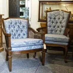 Vintage Pair Of His & Hers Bedroom Chairs