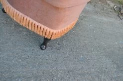 Vintage Pink Velour Bedroom Boudoir Chair Studded Back And Padded Seat -Bedroom Furniture Shop vintage pink velour bedroom boudoir chair studded back and padded seat 0 7