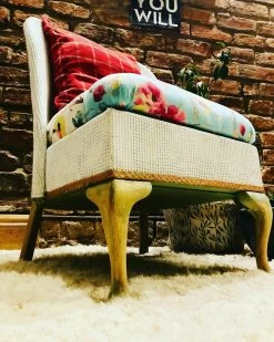 Vintage Retro Lloyd Loom Bedroom Nursing Chair