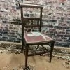 Vintage Wooden Chair Material Seat Retro Plant Teddy Bear Doll Bathroom Bedroom