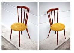 Wooden Chair Seat Mustard Mustard Western Chair Saloon Chair Living Room Bedroom