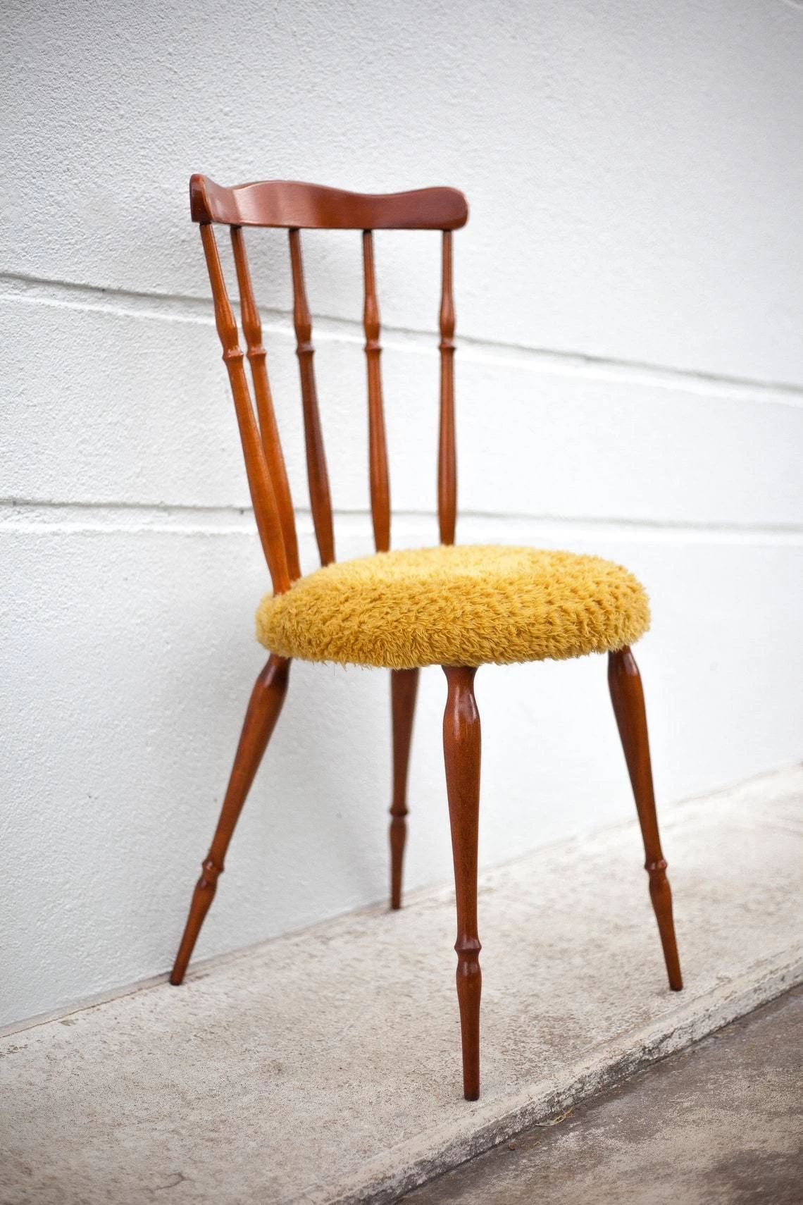 Wooden Chair Seat Mustard Mustard Western Chair Saloon Chair Living Room Bedroom 6 Wooden Chair Seat Mustard Mustard Western Chair Saloon Chair Living Room Bedroom - Image 4