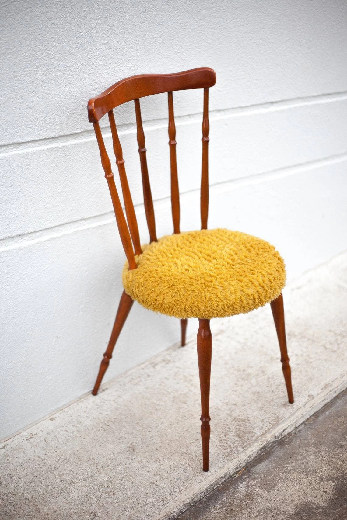 Wooden Chair Seat Mustard Mustard Western Chair Saloon Chair Living Room Bedroom 7 Wooden Chair Seat Mustard Mustard Western Chair Saloon Chair Living Room Bedroom - Image 5